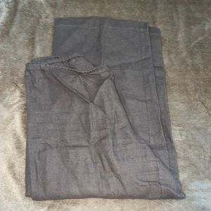Eileen Fisher Grey Heavy Linen Zip Side Cropped Pants Size Small